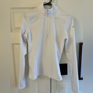 Alo Yoga Alosoft 1/2 Zip Rapid Pullover medium/white